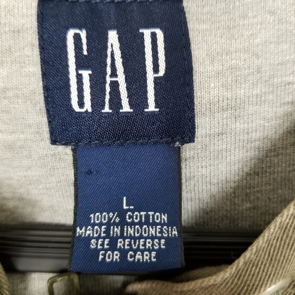 GAP UTILITY ATHLETIC ZIP JACKET OLIVE GREEN - Picture 3 of 3